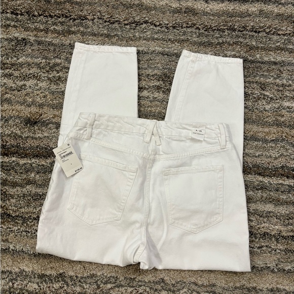 Good American Cropped Boyfriend Jeans Sz 8/29 NWT | Good American White Jeans - Picture 11 of 16